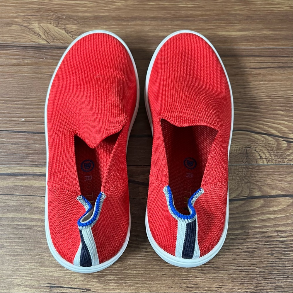 Rothy’s Red Slip-On Sneakers Size 4Y Shoes - Picture 5 of 10